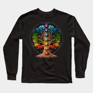 Yoga Tree Of Life Long Sleeve T-Shirt